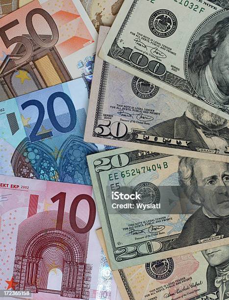 Euro De Cambio Del Usd Foto de stock y más banco de imágenes de Billete de Banco de la Comunidad Europea - Billete de Banco de la Comunidad Europea, Billete de banco, Billete de banco de cincuenta euros