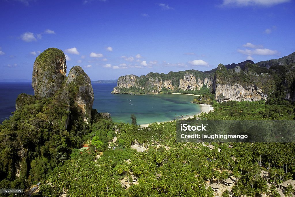 Landscape and ocean view of Railay Beach in Krabi Thailand tropical ao nang beach Andaman Sea Stock Photo