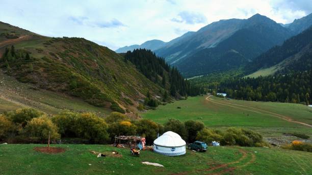 istock Kazakh yurt on the meadow 1723668780