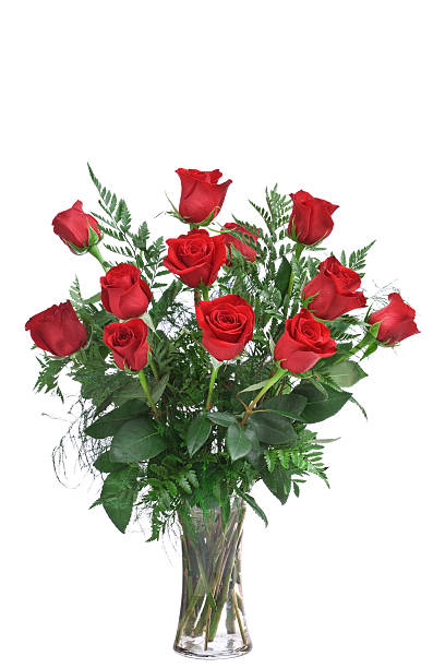 赤いバラ(xl - dozen roses rose flower arrangement red ストックフォトと画像