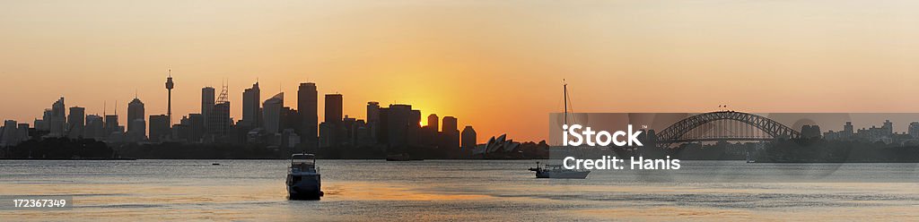 Sydney sunset panorama Sydney skyline at sunset. XXL panoramic shot Australia Stock Photo