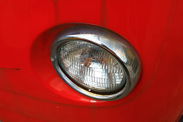 Close-up VW Bus Headlamp background