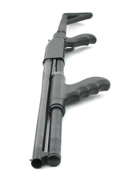 istock Folding Stock Riot Gun - Barrel View 172367702