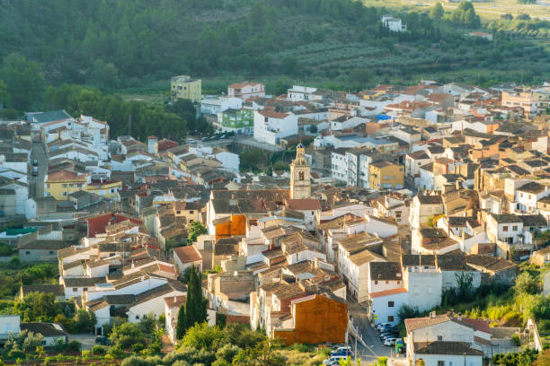 istock Panoramic landscape to the town with mountains 1723680709