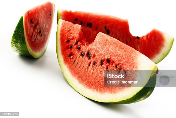 Melon Slices Stock Photo - Download Image Now - Cut Out, Watermelon, Clipping Path