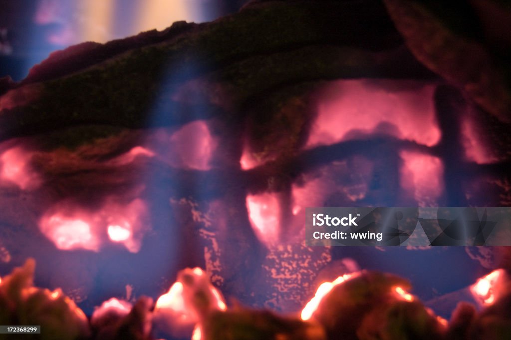 Red Hot Coals - Foto stock royalty-free di Incendio