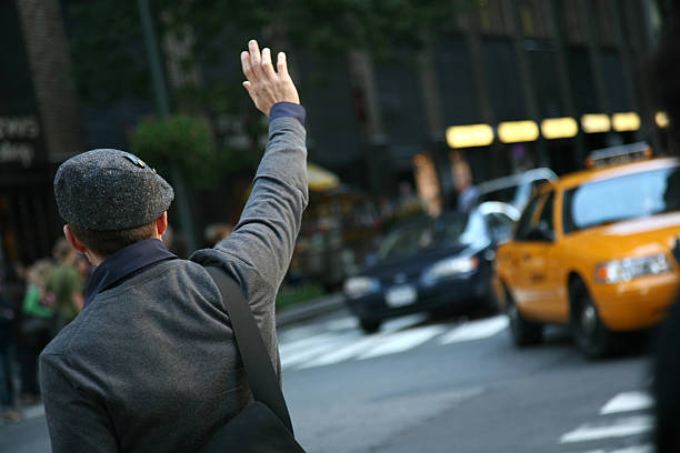 istock Man Hailing Cab From Street 172368723