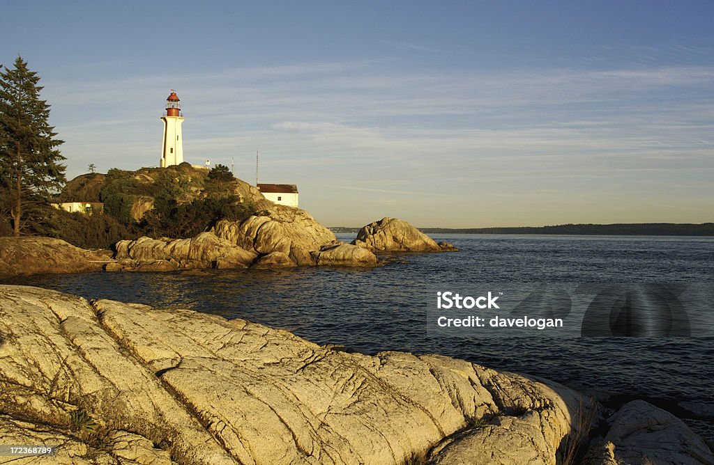 Canadian Pacific Lighthouse - Point Atkinson Canadian Pacific lighthouse at Point Atkinson Acute Angle Stock Photo