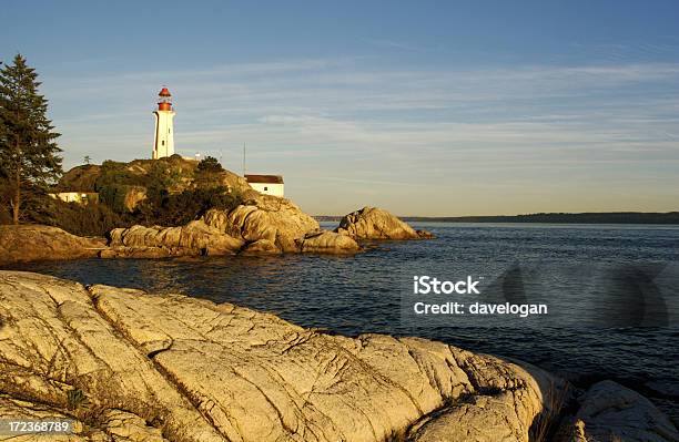 Canadian Pacific Lighthouse Point Atkinson Stock Photo - Download Image Now - Acute Angle, Beach, Beacon