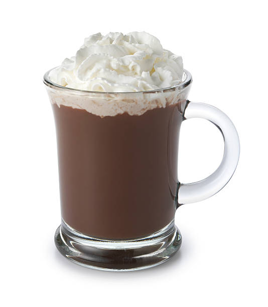 istock Hot chocolate topped with whipped cream isolated on white background 172368808