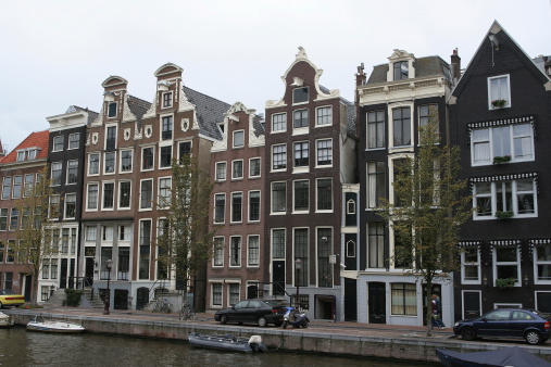 Typical canalhouses Amsterdam