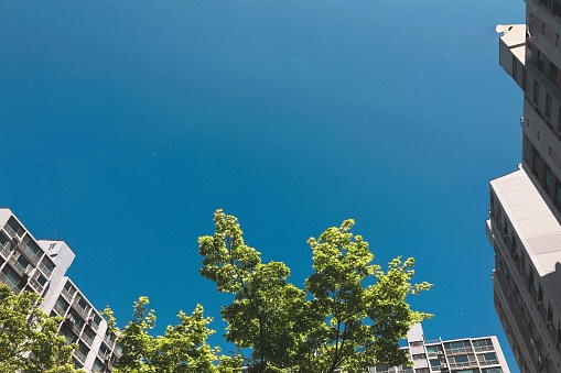 blue sky in apartment