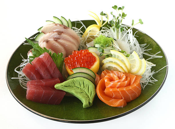 寿司皿 - salad japanese culture japan asian culture ストックフォトと画像
