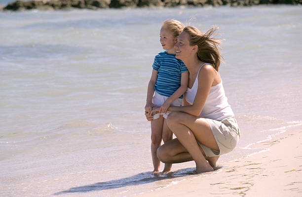 istock Mother and daughter looking to the ocean 172369850