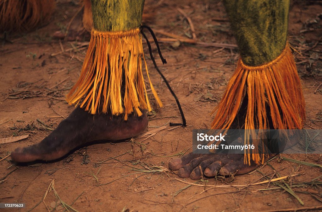 Dancing Feet Tribal Man Dancing. African Ethnicity Stock Photo