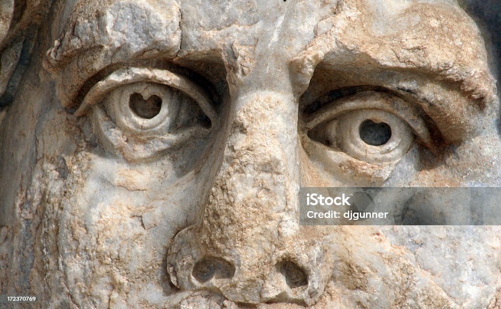 Antica Statua volto close-up - Foto stock royalty-free di Antica civiltà