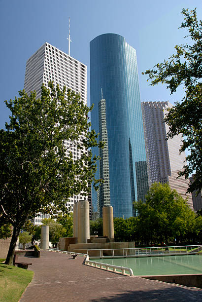 istock Modern City Skyscrapers Vewed Across a Park 172371424
