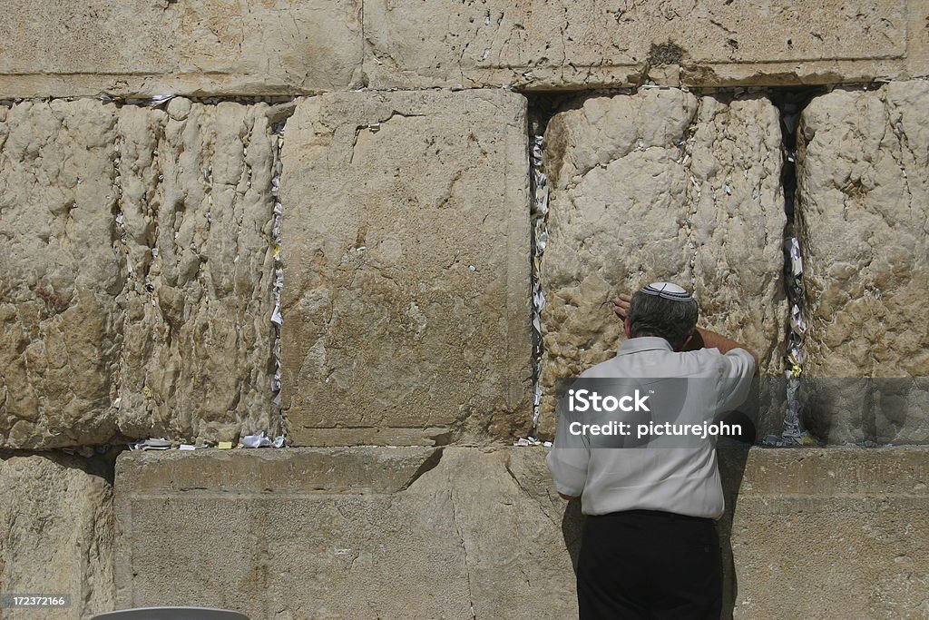 Beten an der westlichen Mauer - Lizenzfrei Klagemauer Stock-Foto