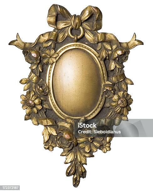 Ornamental Picture Frame For An Oval Portrait From Bookcover Stock Photo - Download Image Now