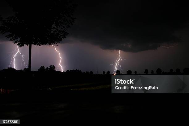 Tempestade Com Trovoadaweather Condition - Fotografias de stock e mais imagens de Assustador - Assustador, Bola de Plasma, Choque