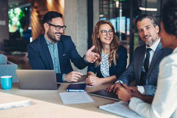 istock Businessman talking with excitement during a meeting in the office 1723730030