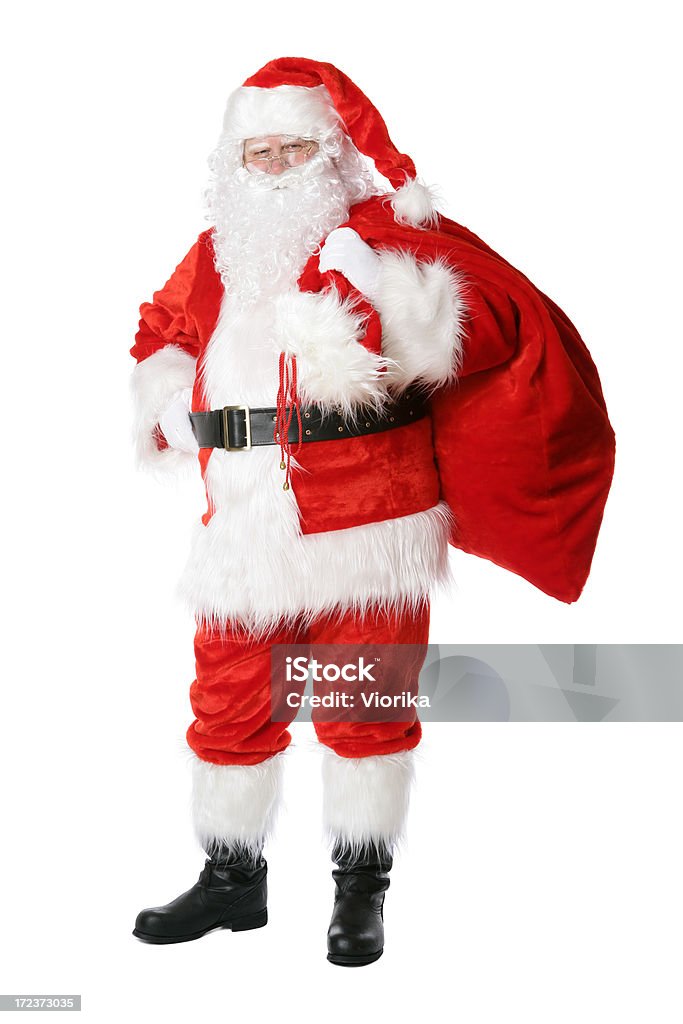 Papai Noel com o saco dele (em branco - Foto de stock de Papai Noel royalty-free