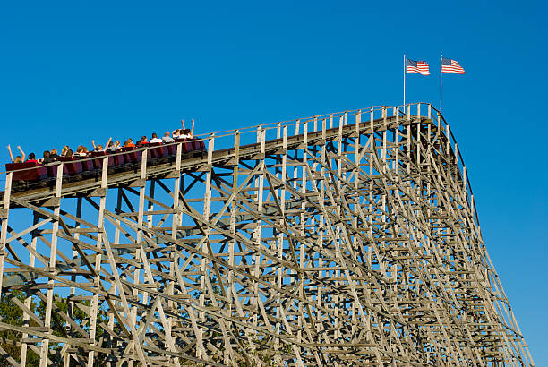 Wooden Rollercoaster 1 stock photo