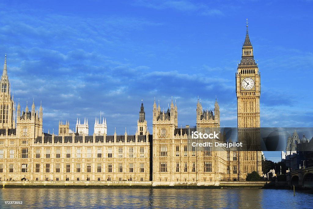 Big Ben and the Palace of Westminster in London UK Big Ben with the Houses of Parliament early morning Big Ben Stock Photo