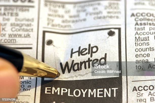 A Classified Ad Looking For A Helper Stock Photo - Download Image Now - Job Listing, Occupation, Newspaper