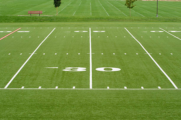 istock Football Field 30 yard line 172374154