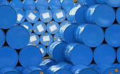 istock A warehouse full of blue Hugh barrels  172374670