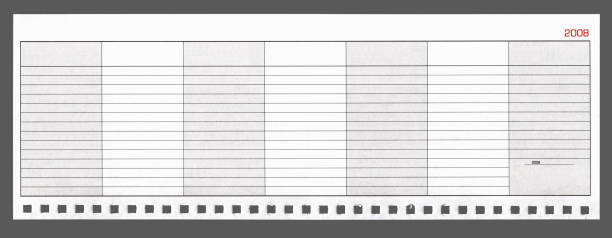 Blank international week calendar 2008 isolated  XXL
