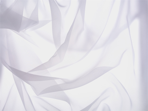 Wrinkled white sheer cloth background