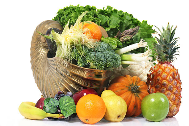 cornucopia - abundance food pyramid legume cornucopia foto e immagini stock