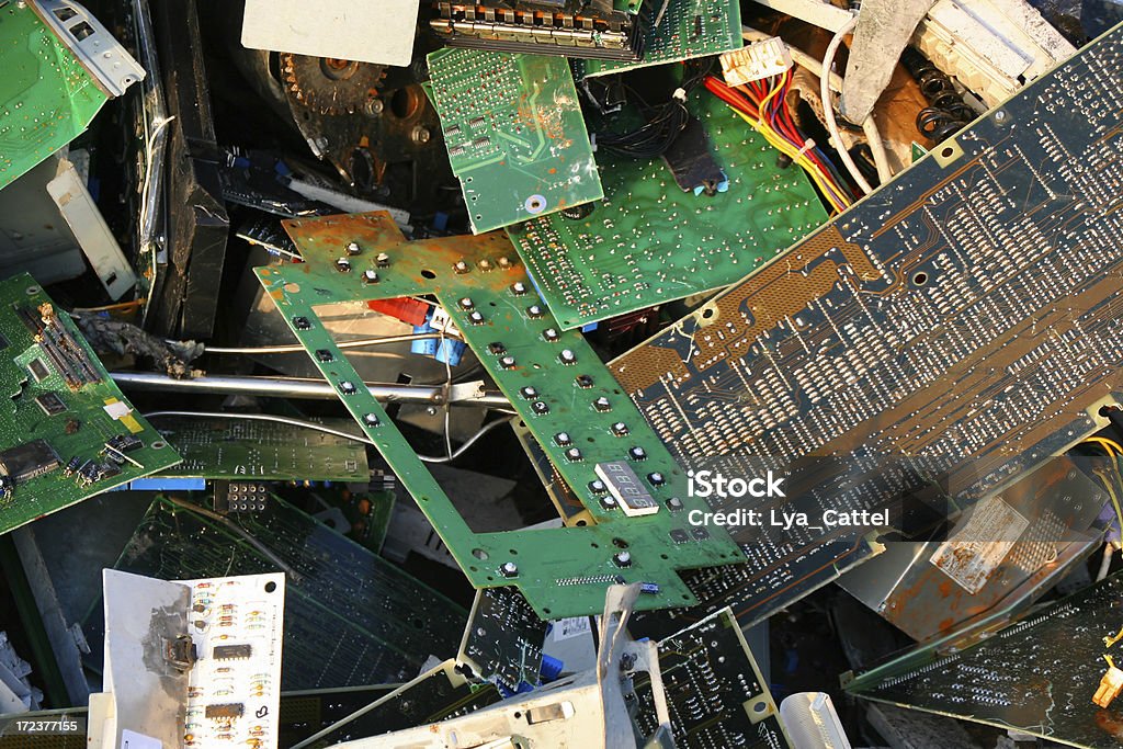 Computer dump # 15 "Computer dump, please see also my other images of computer dump and metal and iron in my lightbox:" Backgrounds Stock Photo