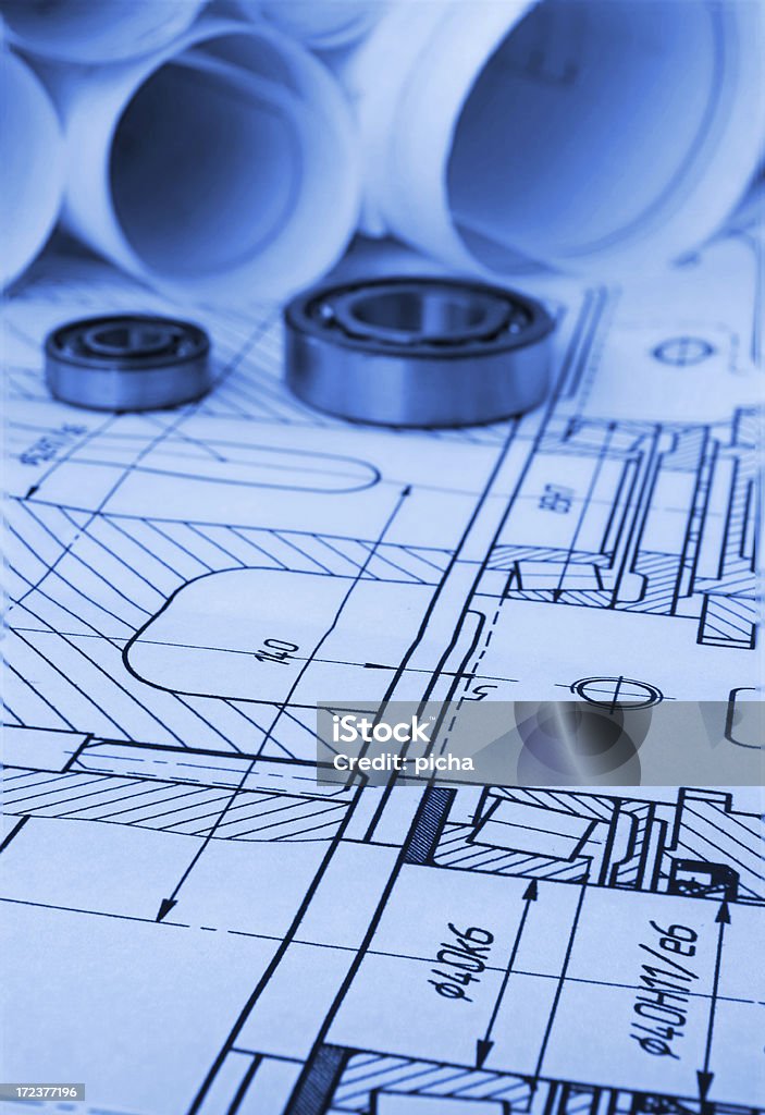 Dibujo mecánico - Foto de stock de Cojinete de bolas libre de derechos