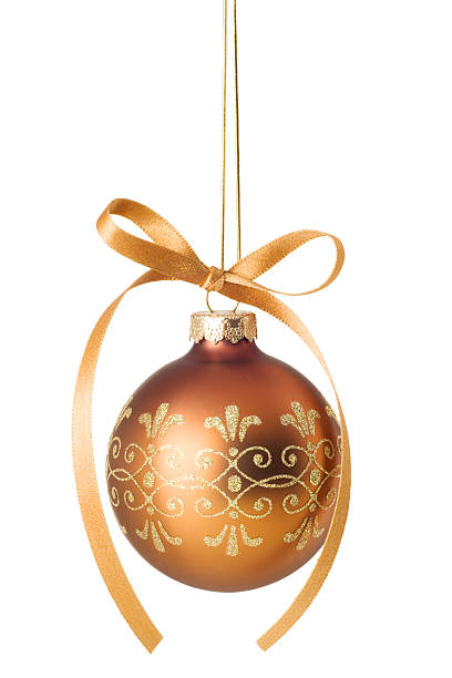 istock Good Christmas ornament with glitter and ribbon bow 172377649