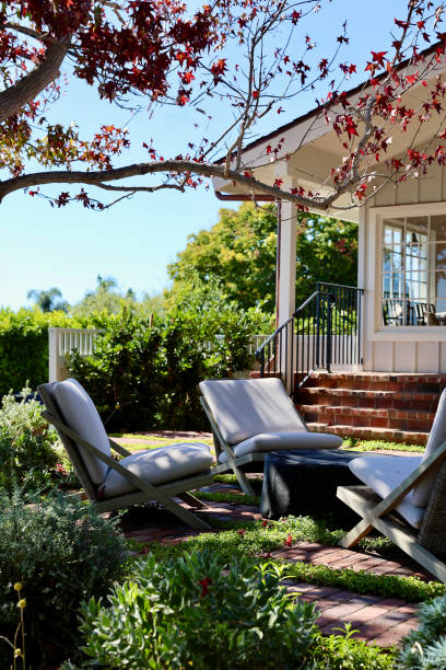 istock Outdoor patio chairs around the fire pit 1723777145