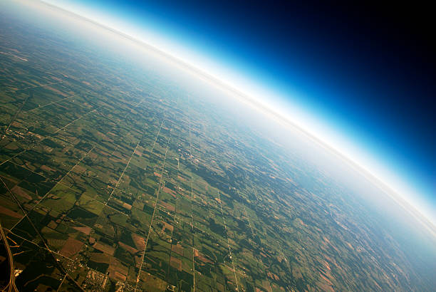 Space and Time Aerial over midwestern united states. atmosphere stock pictures, royalty-free photos & images