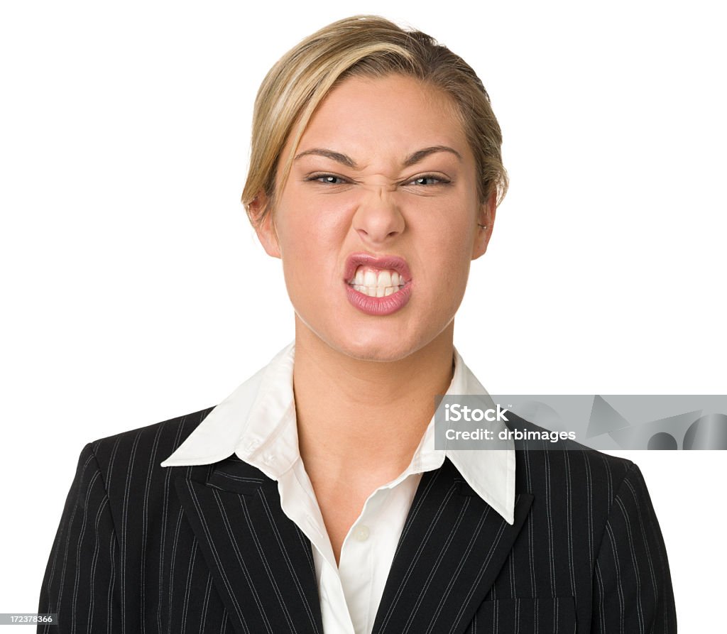 Angry Rosnar jovem Mulher de Negócios - Royalty-free 20-24 Anos Foto de stock