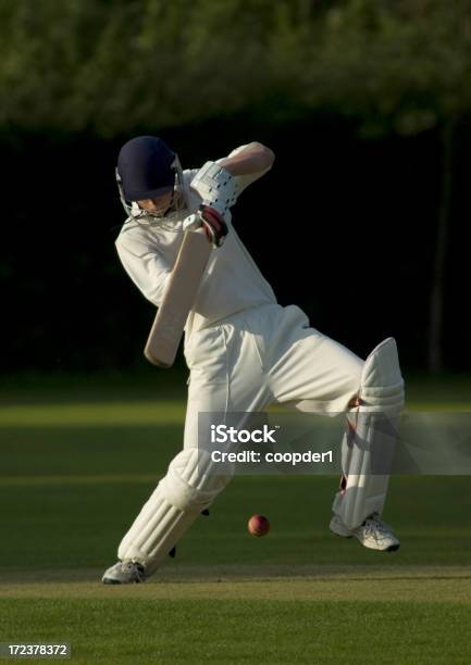 Batsman Playing Square Drive Shot Stock Photo - Download Image Now - Sport of Cricket, Cricket Player, Batting - Sports Activity