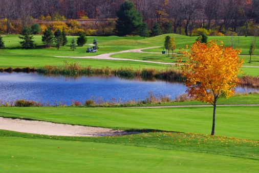 Golf course in the fall