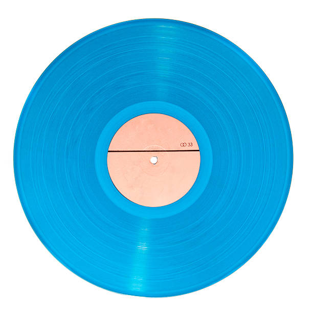 blue vynil disco - natural pattern audio - fotografias e filmes do acervo