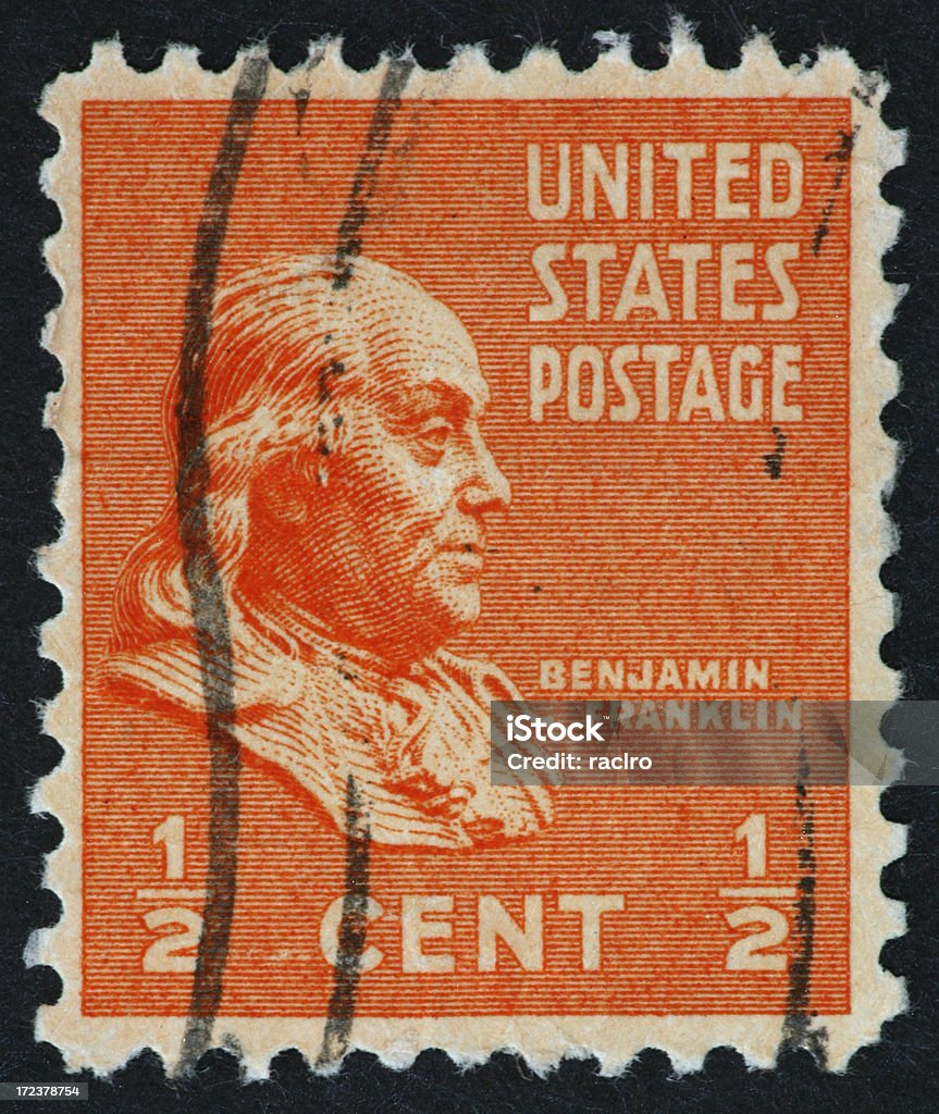 Ben Franklin Stempel 1938 - Lizenzfrei Alt Stock-Foto