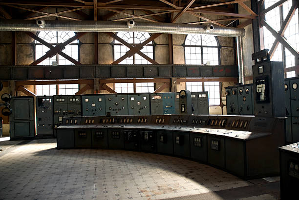 Old Control Room stock photo