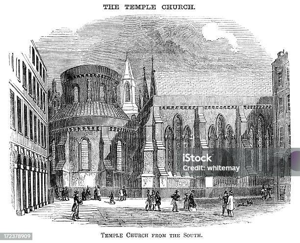 관자놀이 교회 런던 사우스 사원에 대한 스톡 벡터 아트 및 기타 이미지 - 사원, 런던-잉글랜드, 교회