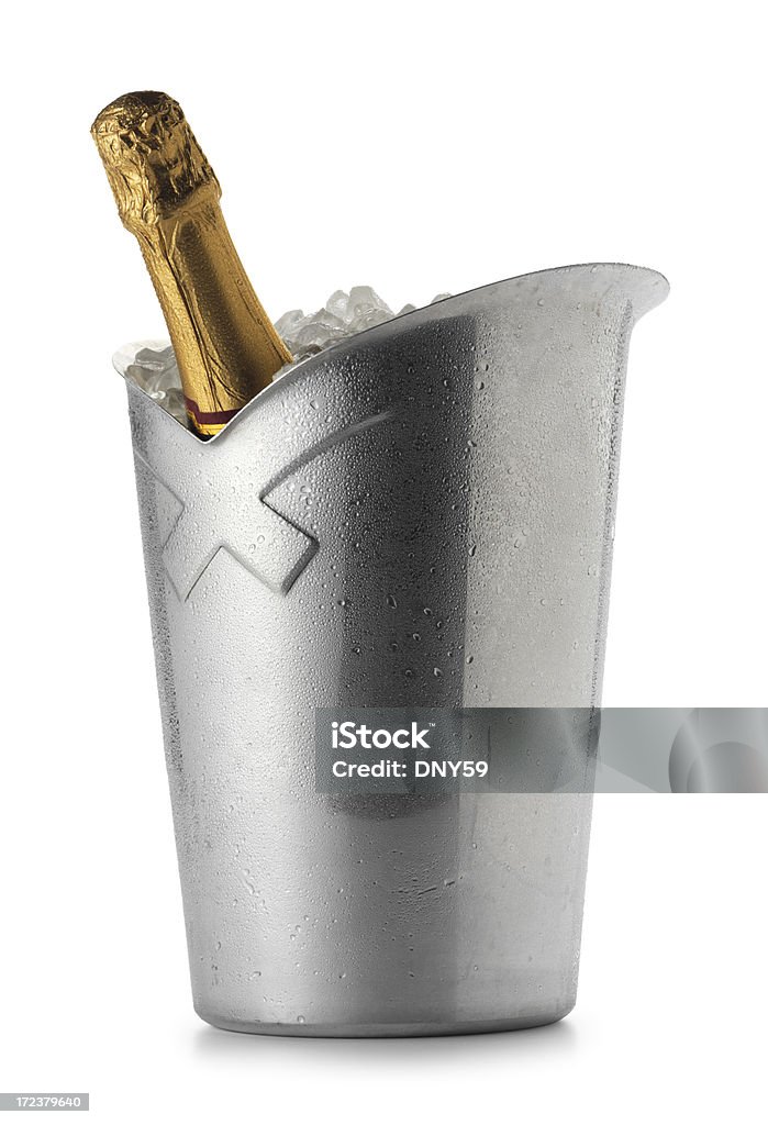 Champagner on Ice - Lizenzfrei Eiskübel Stock-Foto