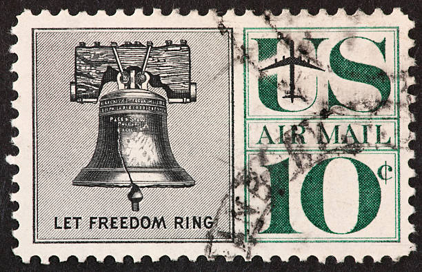 istock Liberty Bell airmail stamp 1959 172379739