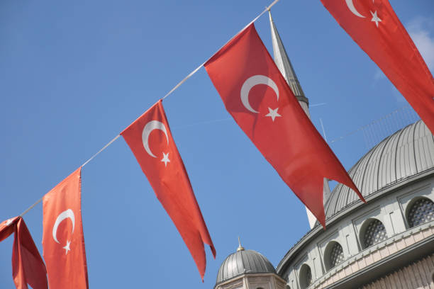 istock Low Angle View Of Turkish Flag Against Sky. 1723798605