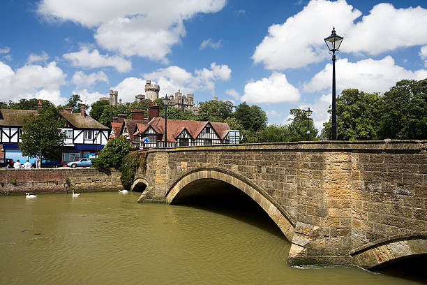 River Arun at Arundel stock photo